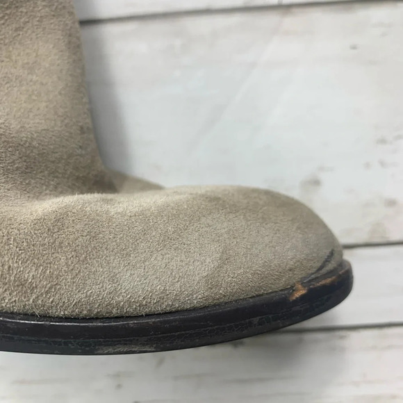 Sam Edelman Suede Ankle Boots Tan Joey Booties 6 1/2 Neutral Boho Minimalist - Picture 12 of 16